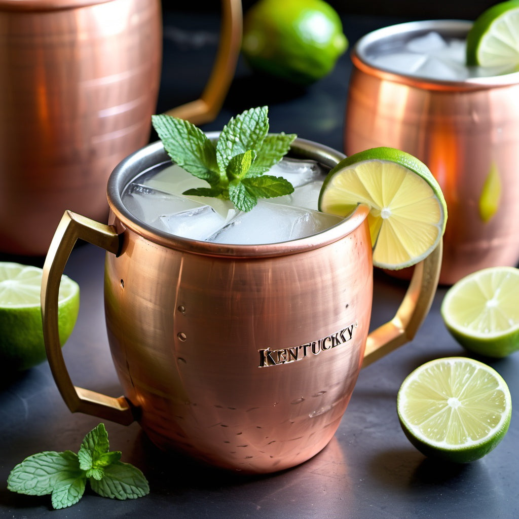 Smoked Kentucky Mule with a Sprig of Mint