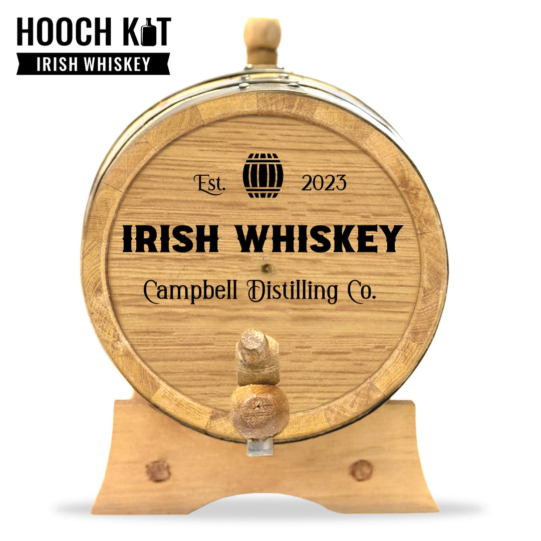 Personalized Irish Whiskey Barrel + Irish Whiskey Making Kit | The Home Distiller's Choice for DIY Spirits| Distilling Co. Series - Blind Pig Drinking Co.