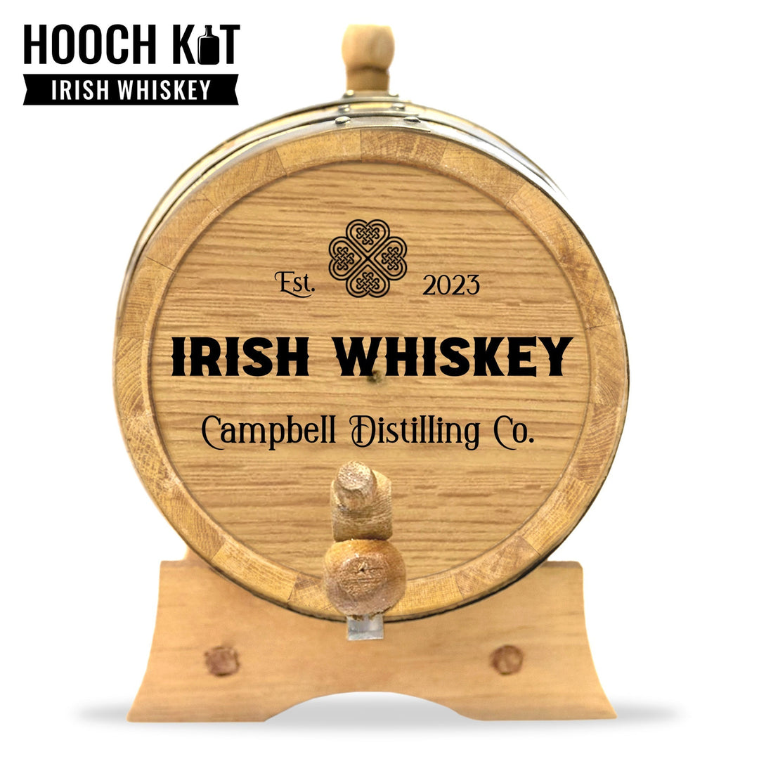 Personalized Irish Whiskey Barrel + Irish Whiskey Making Kit | The Home Distiller's Choice for DIY Spirits| Distilling Co. Series - Blind Pig Drinking Co.