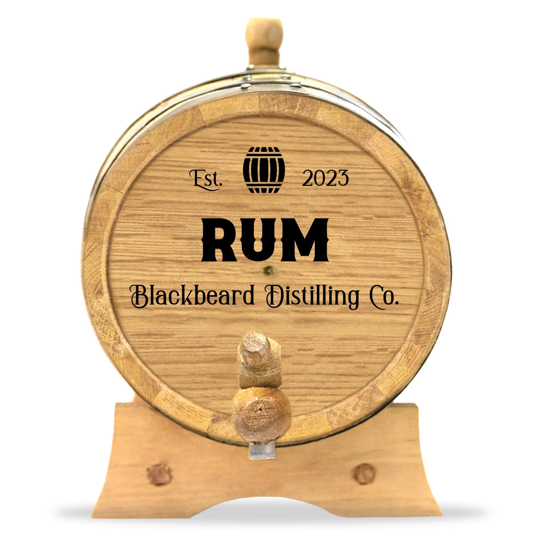 Personalized Rum Barrel for Aging Rum and Spirits | Distilling Co. Series - Blind Pig Drinking Co.