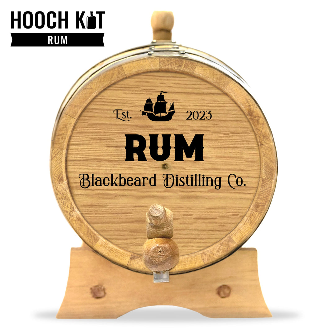 Personalized Rum Barrel + Rum Making Kit | The Home Distiller's Choice for DIY Spirits | Distilling Co. Series - Blind Pig Drinking Co.