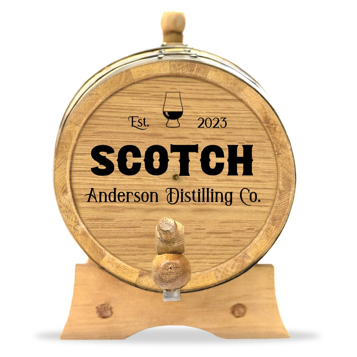 Personalized Scotch Barrel for Aging Scotch and Spirits | Distilling Co. Series - Blind Pig Drinking Co.