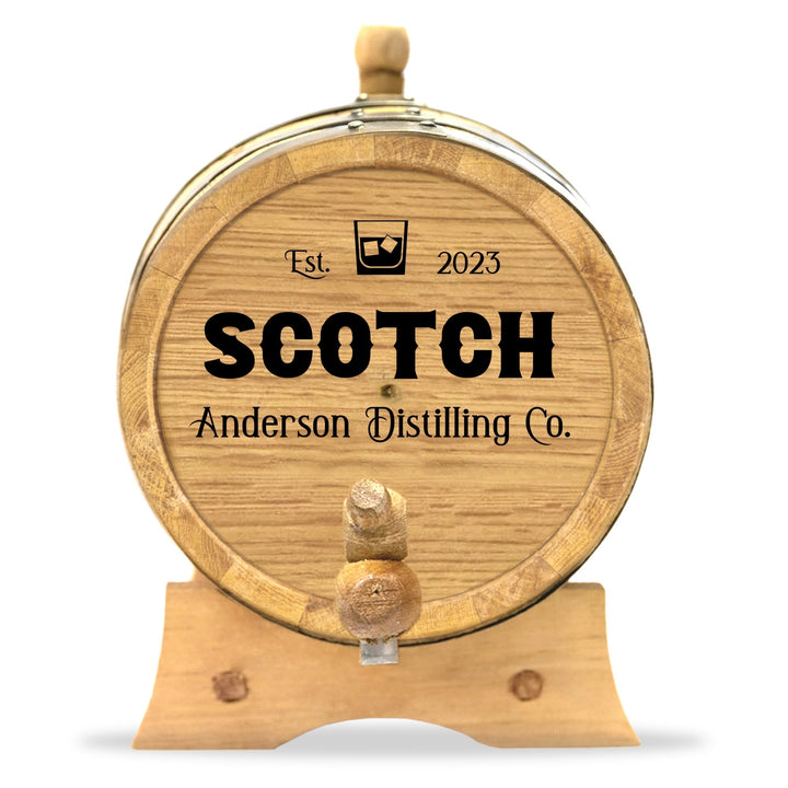 Personalized Scotch Barrel for Aging Scotch and Spirits | Distilling Co. Series - Blind Pig Drinking Co.