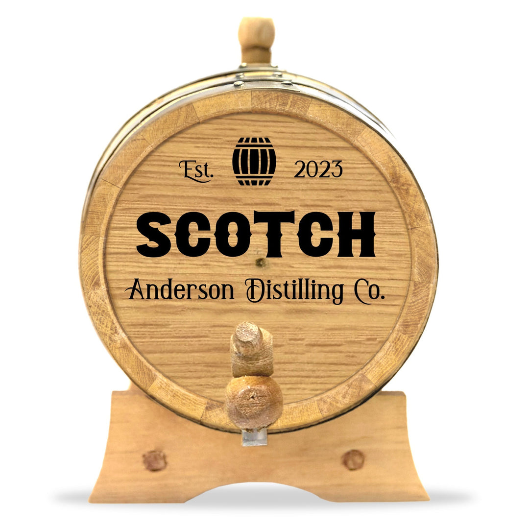 Personalized Scotch Barrel for Aging Scotch and Spirits | Distilling Co. Series - Blind Pig Drinking Co.