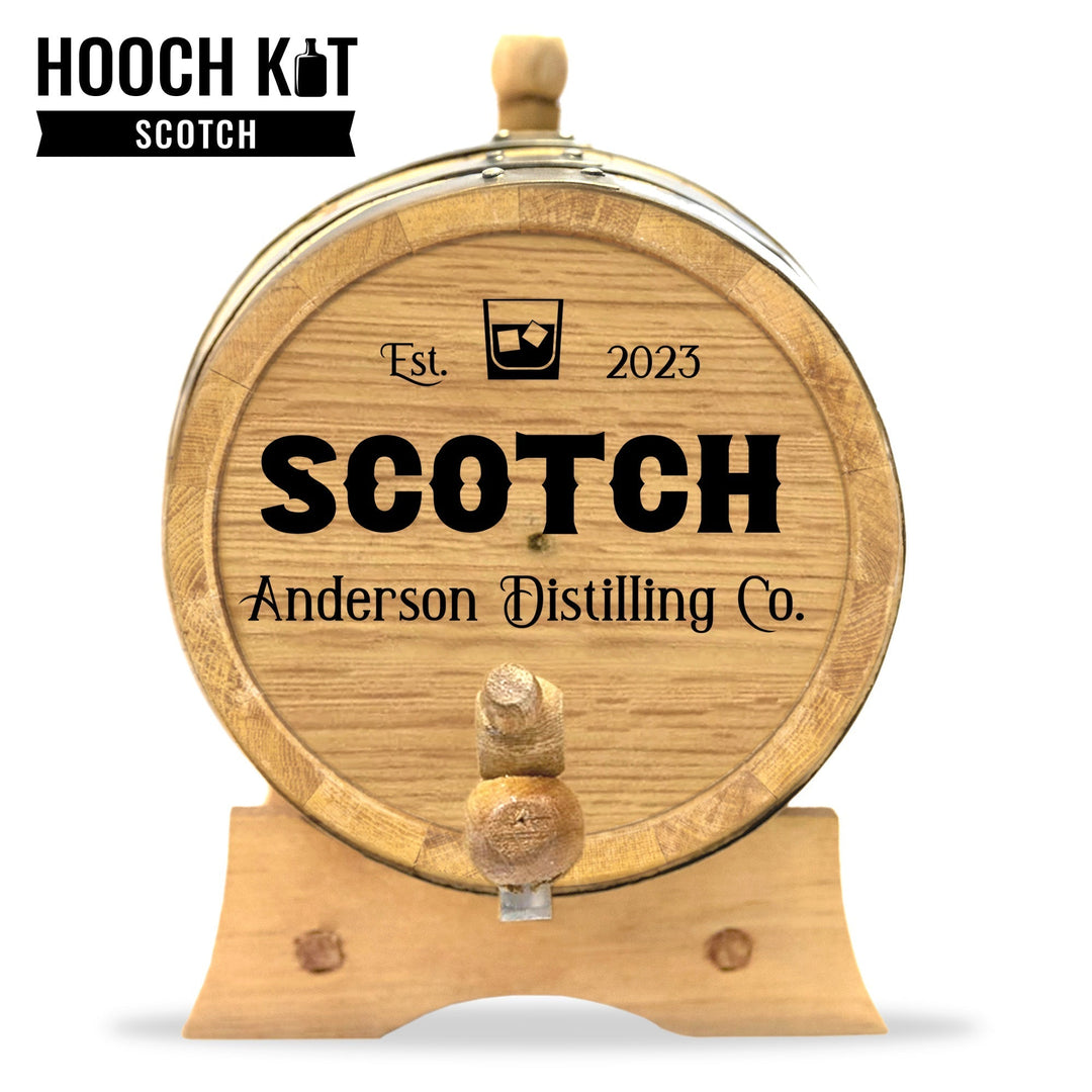 Personalized Scotch Barrel + Scotch Making Kit | The Home Distiller's Choice for DIY Spirits | Distilling Co. Series - Blind Pig Drinking Co.